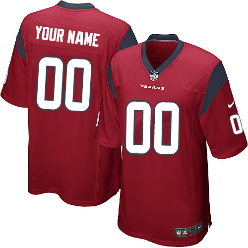 Nike Houston Texans Customized Red Stitched Youth NFL Jersey